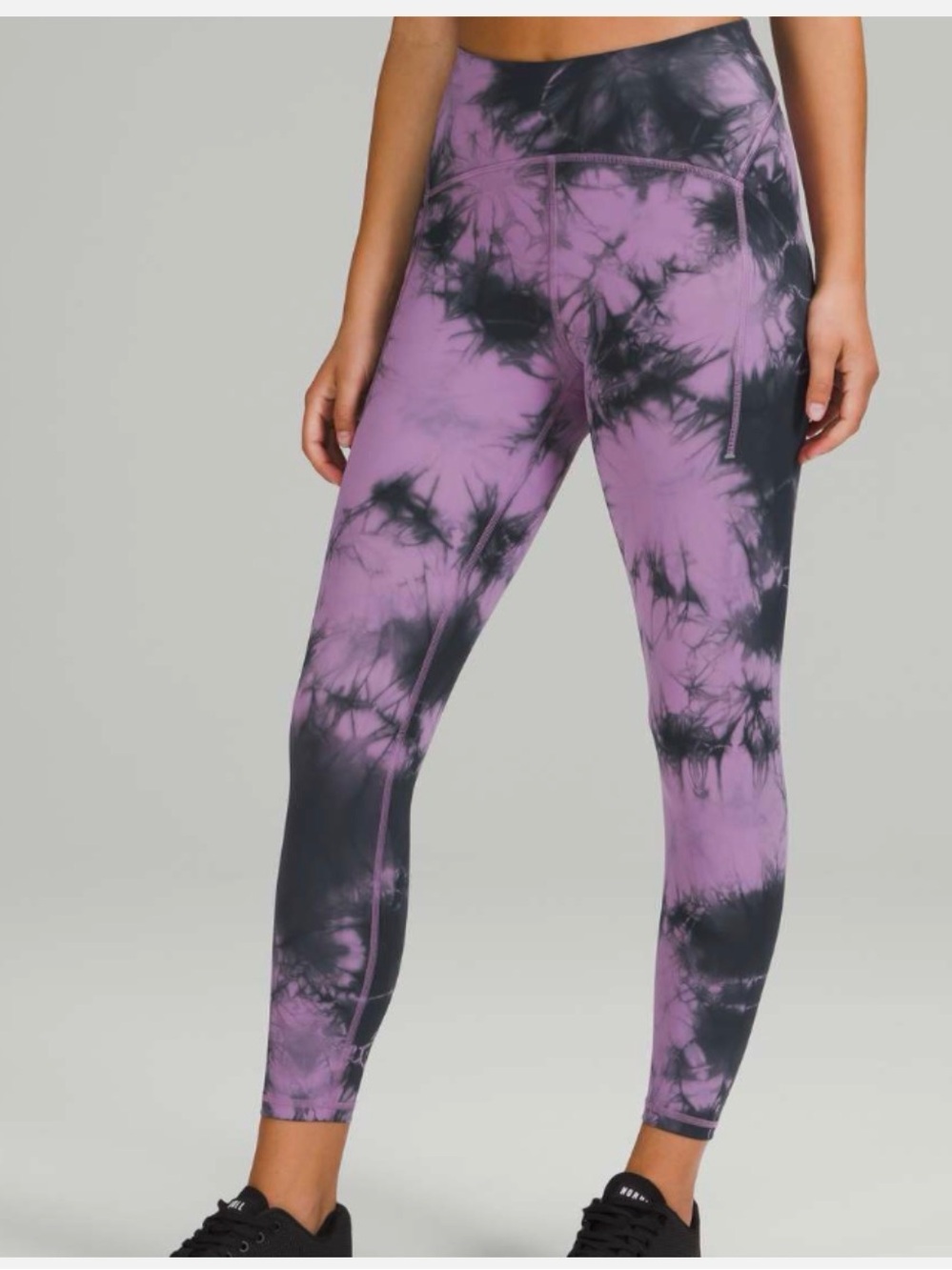 NWOT Lululemon athletica Power Thru Purple Tie-Dye High-Rise Leggings Sz 4
